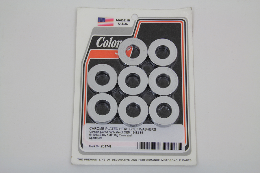 Head Bolt Washer Chrome for FLST 1986-1999 & XL 1985-1992