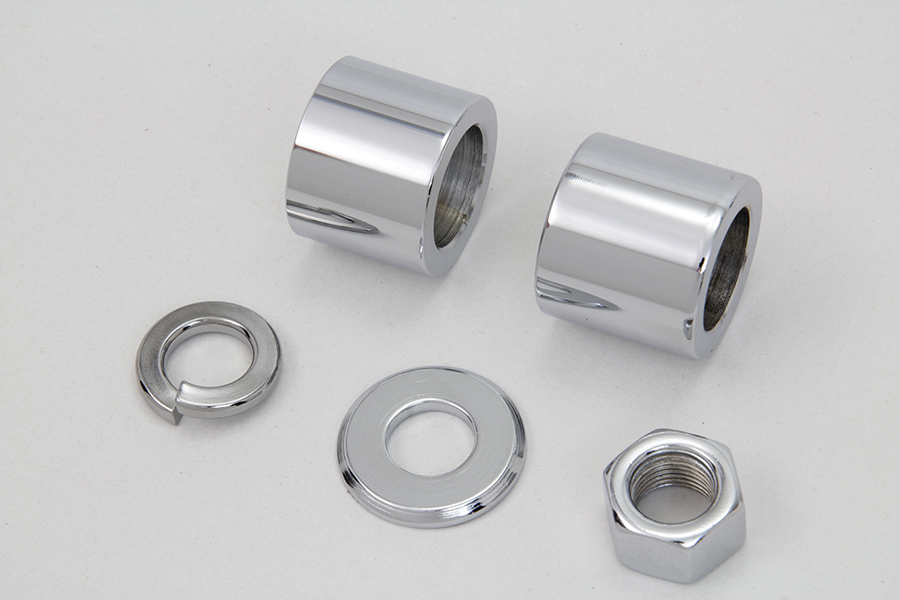 Front Axle Spacer Kit Smooth Style Chrome
