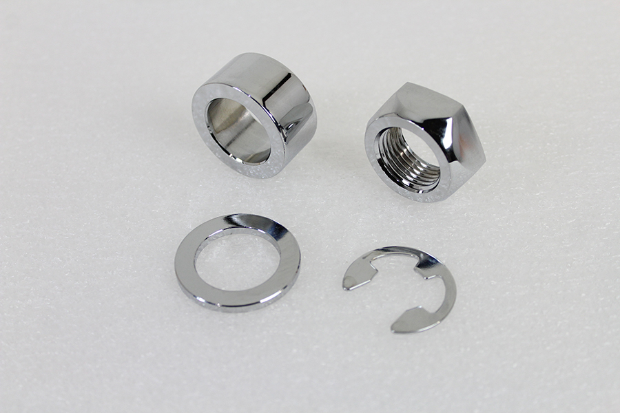 Rear Axle Spacer Set Smooth Style Chrome