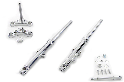 39mm Fork Assembly with Chrome Sliders Single Disc