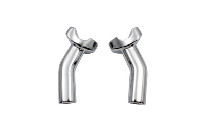 Chrome 4 inch Riser Set with 1-1/2 inch Setback for 1 inch Handlebar