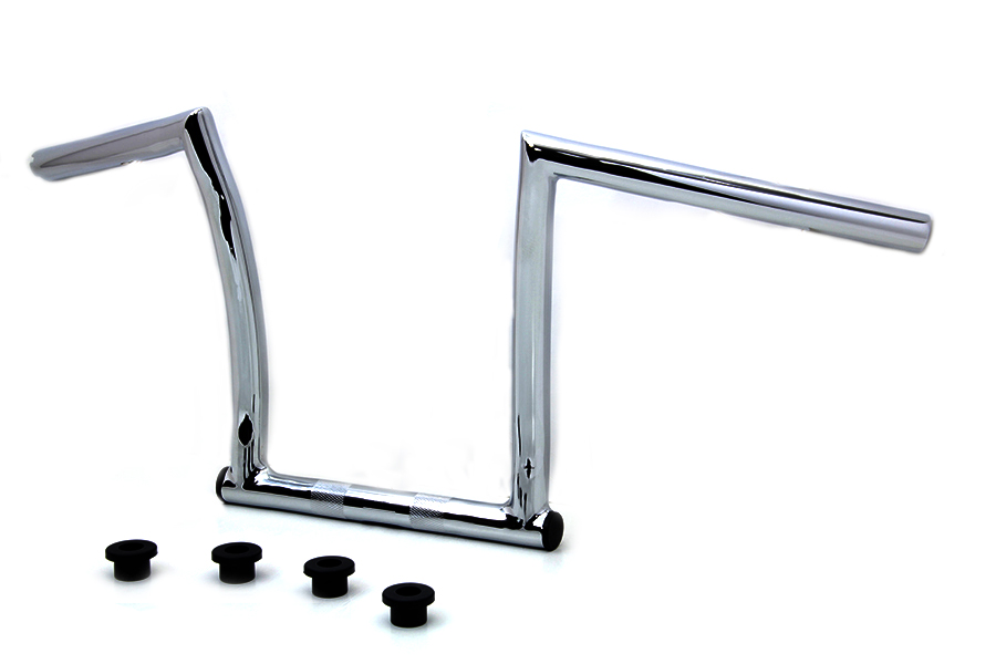 11 Chrome ChiZeled Z-Bar Handlebar with Indents