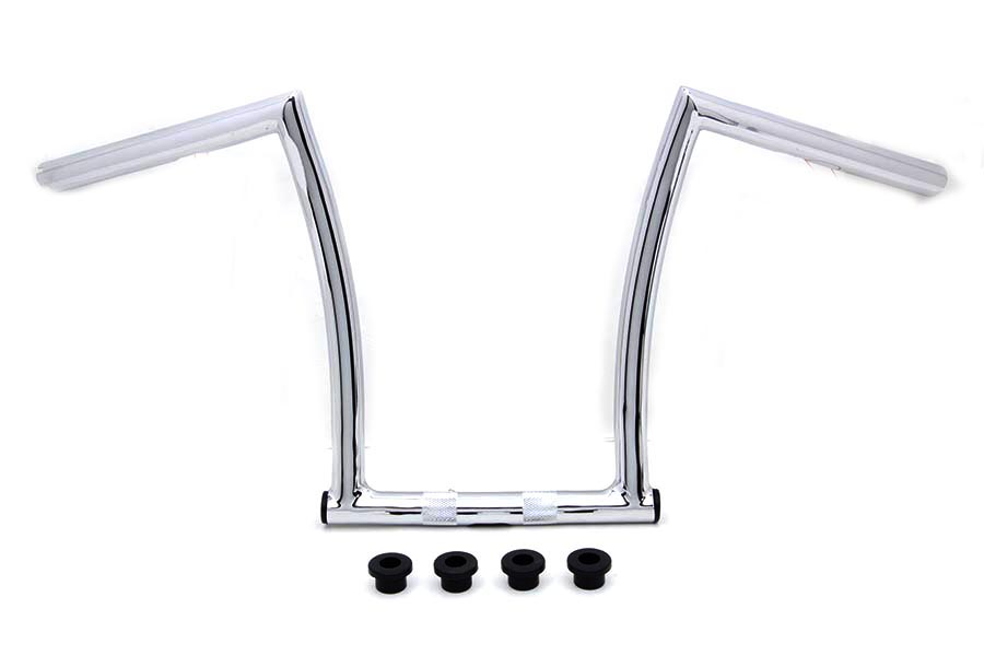 17 Chrome ChiZeled Z-Bar Handlebar with Indents