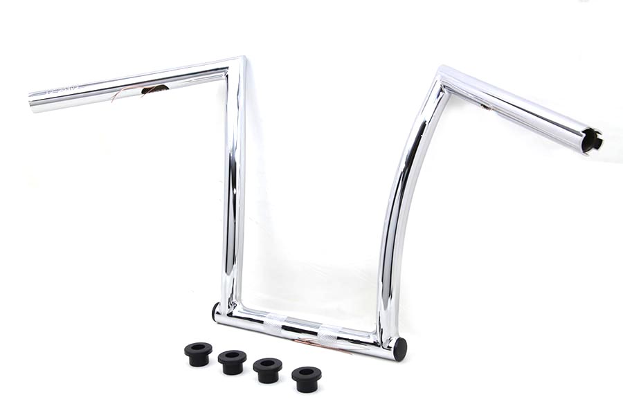 17 Chrome ChiZeled Z-Bar Handlebar with Indents