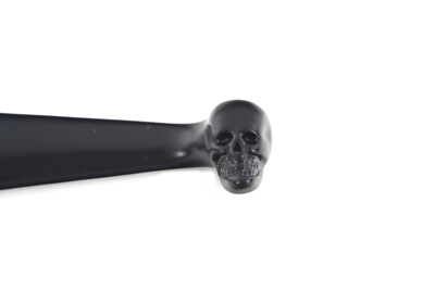 Black Contour Hand Lever Set with Skull Ends
