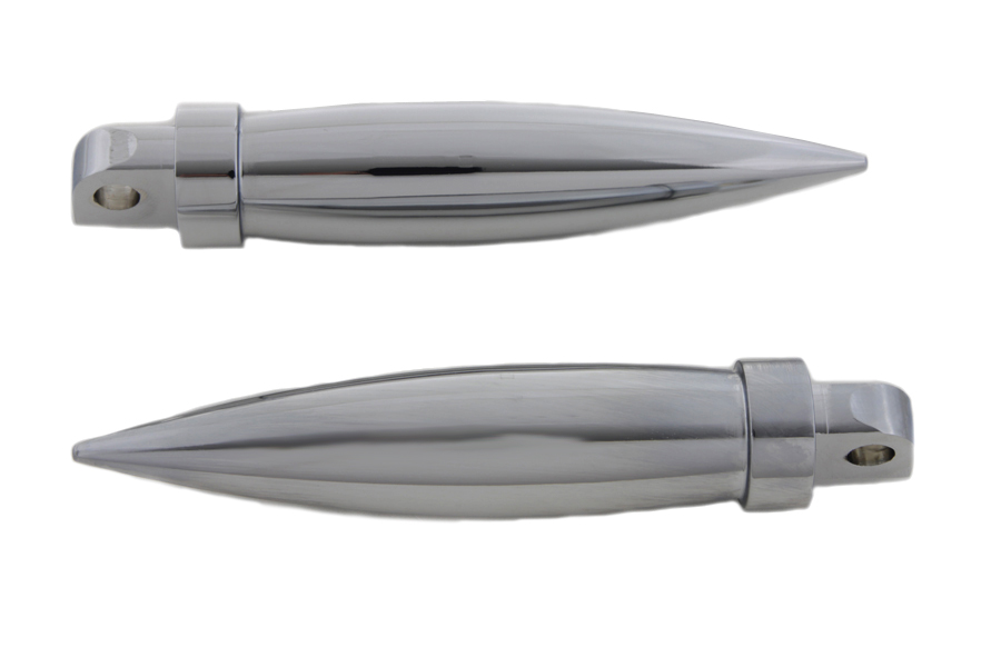 Chrome Long Torpedo Style Footpeg Set