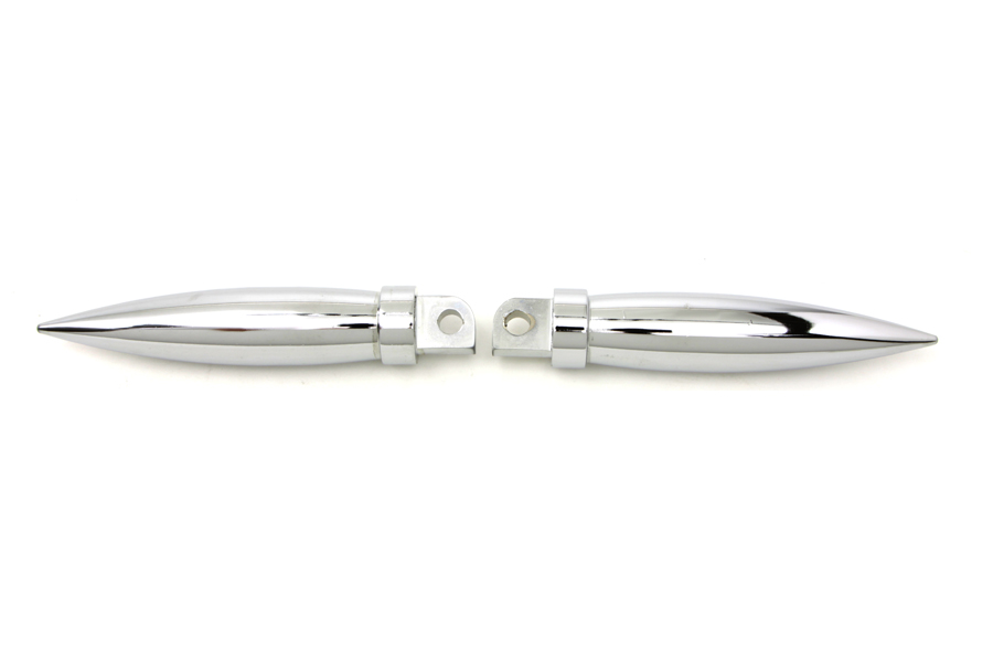 Chrome Spike Footpeg Set with Male Ends