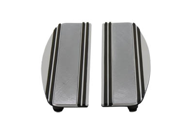 OE Chrome BILLET Driver Floorboards Pad Set for 1980-UP Big Twin