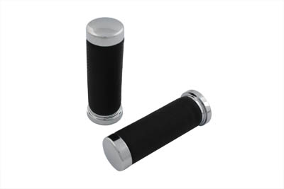 Pebble Style Grip Set with Chrome End Caps