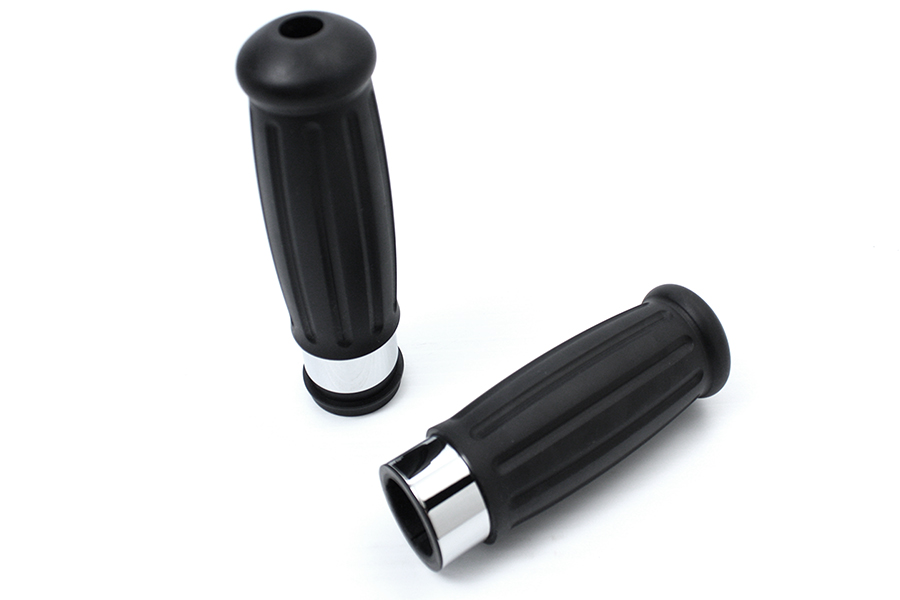 Black Rubber Style Throttle By Wire Grip Set