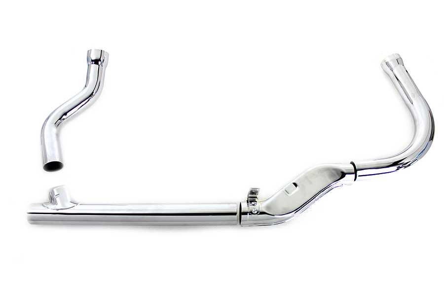 2 into 1 Exhaust Pipe Chrome Header Set