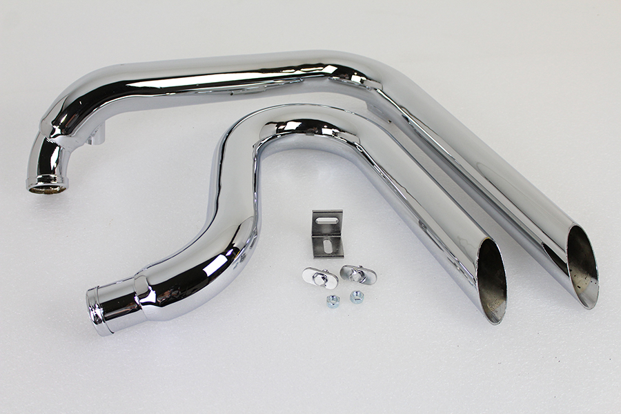 FXST Zoomies Exhaust Drag Pipe Set Chrome