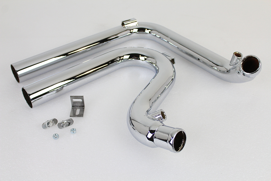 FXST Zoomies Exhaust Drag Pipe Set Chrome