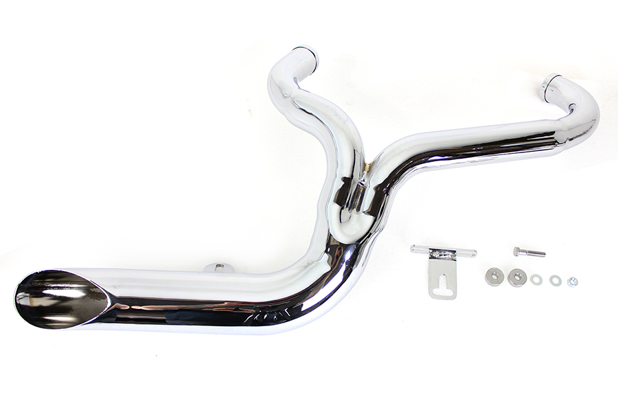 FXD 2:1 Lake Side Pipe Exhaust Chrome