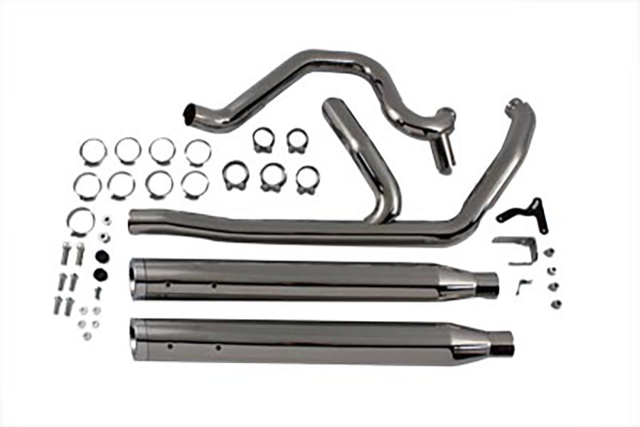 Dual Exhaust Chrome Bub 7 With Crossover Tubes for FLT 2007-08
