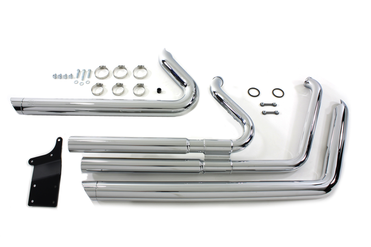 Chrome Big Shots Exhaust Drag Pipe Set for 2012-UP DYNA FXD
