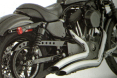 Chrome Exhaust Drag Pipe Set Big Radius for XL 2004-UP Harley