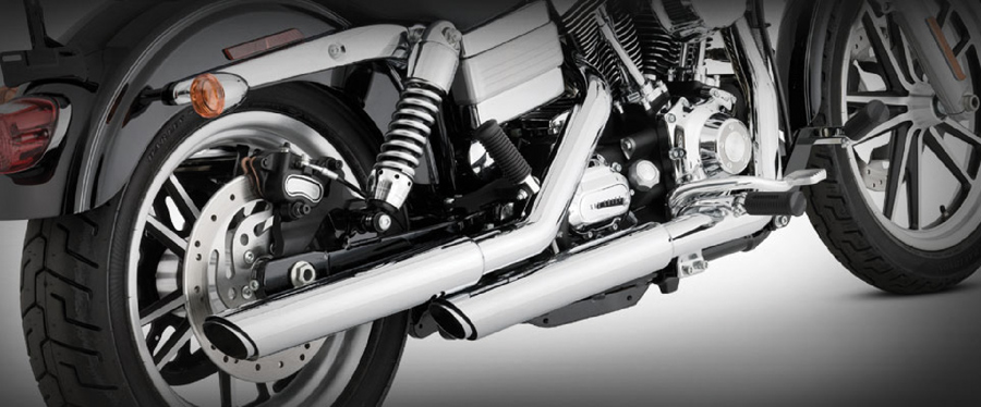 Vance & Hines Twin Slash Slip-On Mufflers for 1991-2010 FXD Dyna