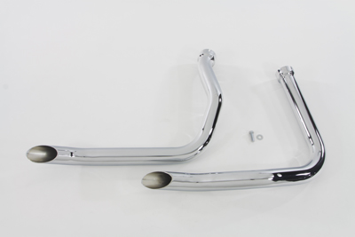 Exhaust Goose Drag Pipe Set with Slash Cut Ends