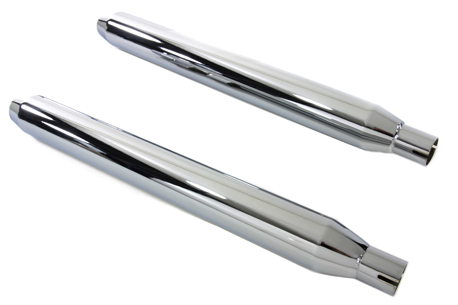 Muffler Set With Chrome Short Tapered End Tips