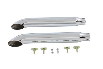 Chrome Turnout Replacement Slip On Mufflers 1995-up FXDB