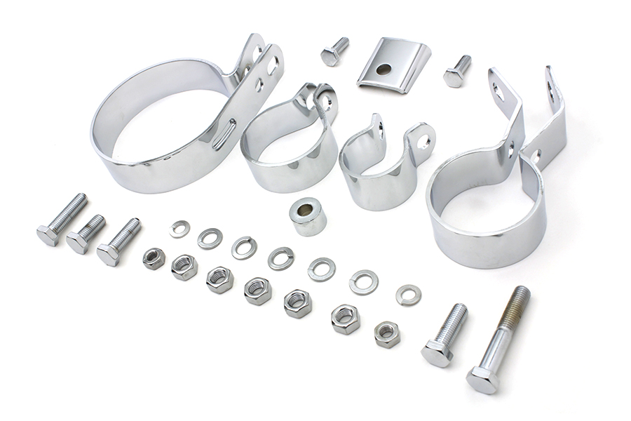 Chrome Exhaust System Clamp Kit