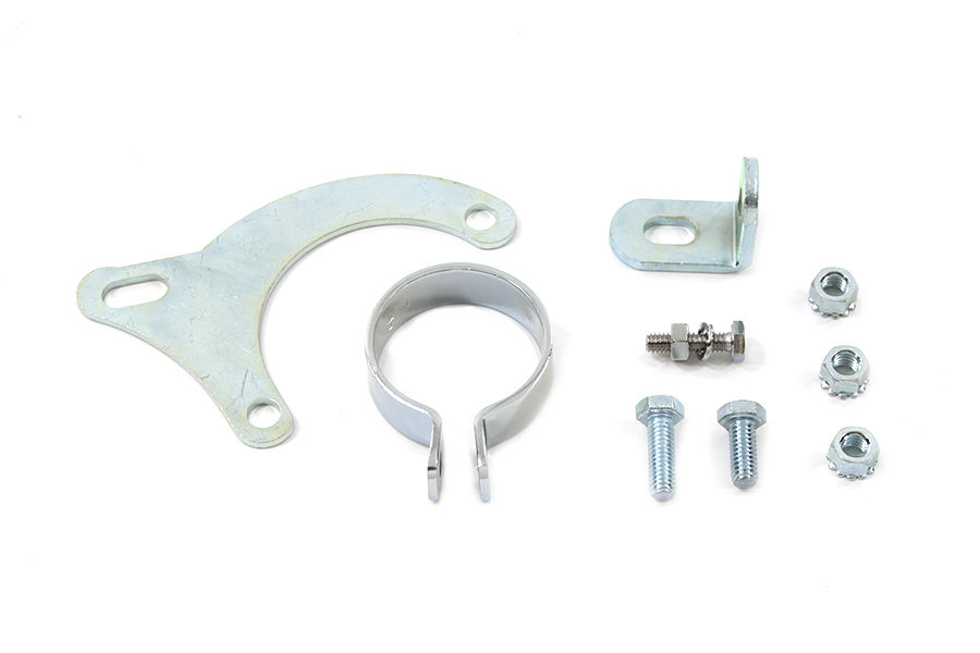 Exhaust Clamp and Bracket Set Chrome
