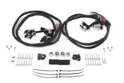 Handlebar Switch Kit Chrome with 60 Wires