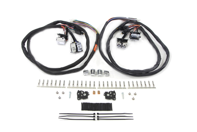 Handlebar Switch Kit Chrome with 60 Wires
