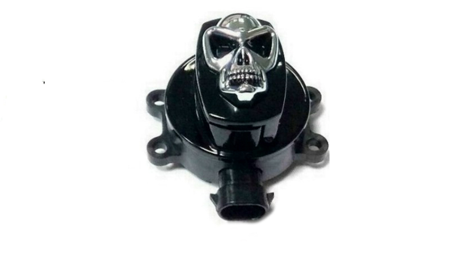 Black Ignition Switch with Chrome Skull