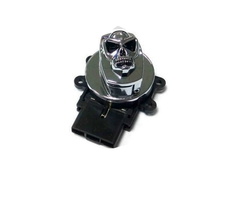 Chrome Ignition Switch with Chrome Skull