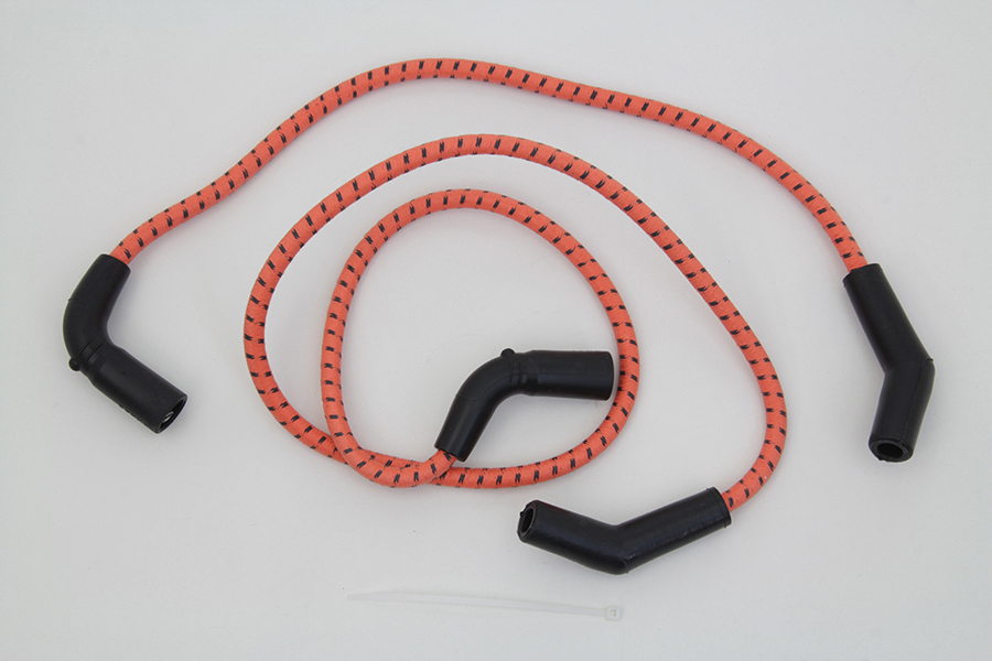 Sumax Orange with Black Tracer 7mm Spark Plug Wire Set