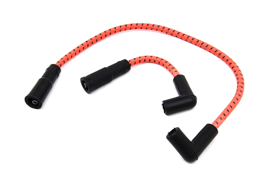 Sumax Orange with Black Tracer 7mm Spark Plug Wire Set