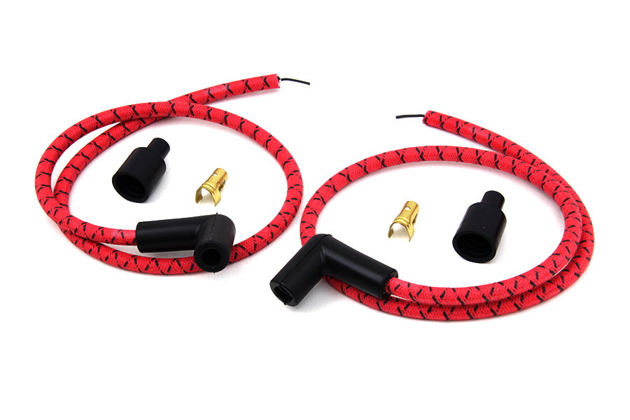 Sumax Red with Black Tracer 7mm Spark Plug Wire Set