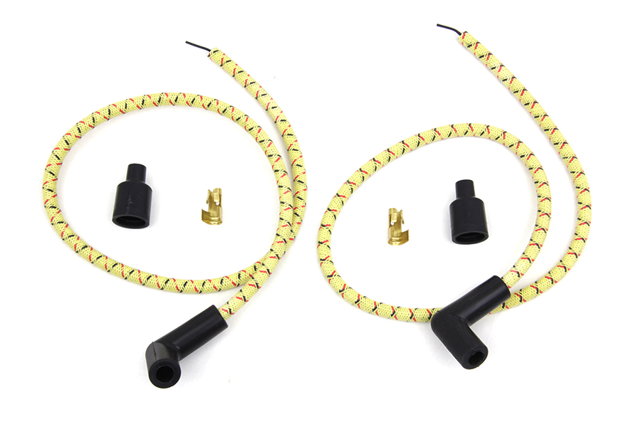 Sumax Yellow with Black & Red Tracer 7mm Spark Plug Wire Set