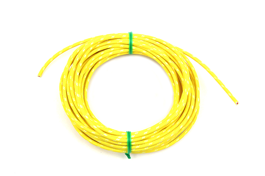 Yellow 25' Cloth Covered Wire