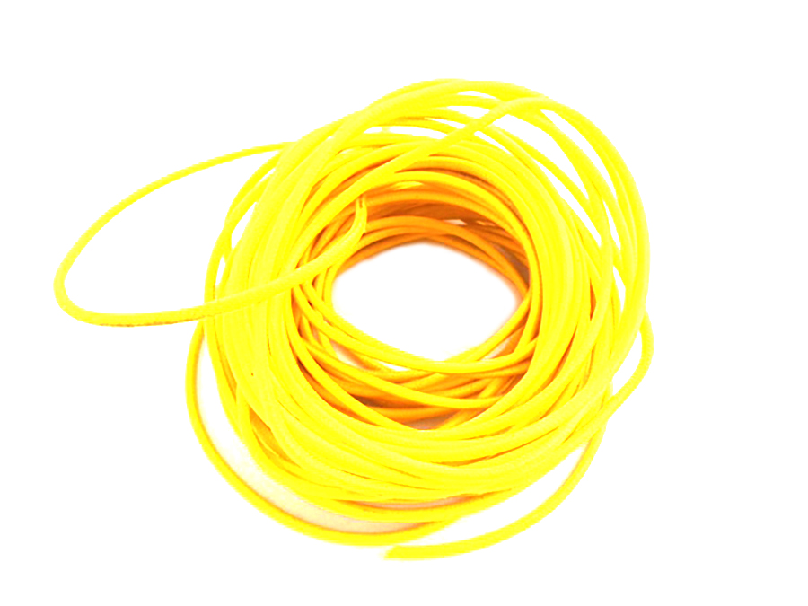 Pure Yellow 25' Braided Wire