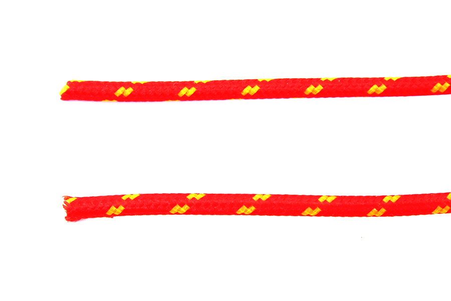 Red with Yellow Dot 25' Braided Wire