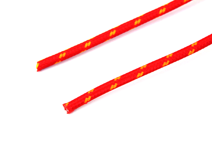 Red with Yellow Dot 25' Braided Wire