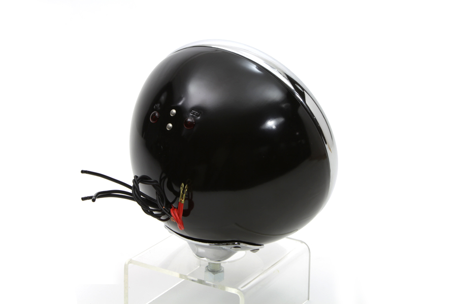 Black 7 K Headlamp with Chrome Rim