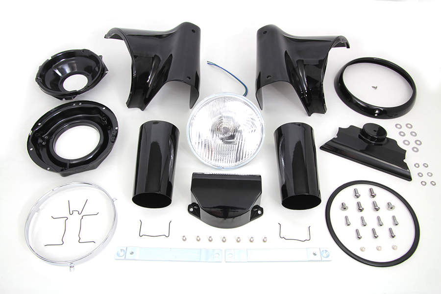 Black 7 Headlamp Cowl Kit
