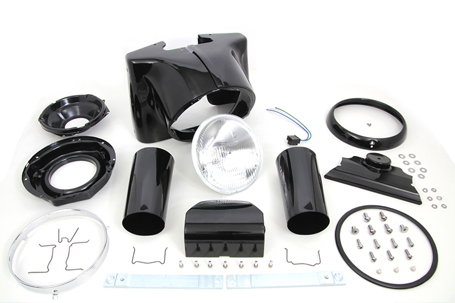 Black 7 Headlamp Cowl Kit