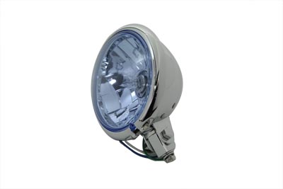 5-3/4 Round Blue Faceted Headlamp Assembly