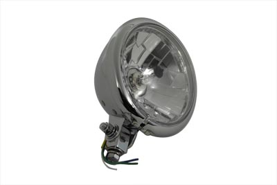 5-3/4 Round Clear Faceted Headlamp Assembly