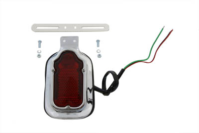 Chrome Tombstone LED Tail Light Assembly for Harley & Custom