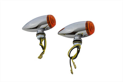 Mini LED Bullet Amber Lens Marker Lamp Set