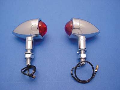 Mini Bullet Marker Lamp Set with Red Lens