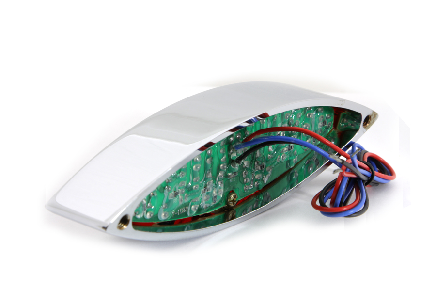 Chrome Kat Eyez LED Tail Lamp for Harley and Custom