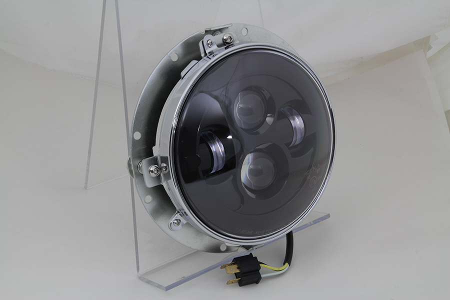 7 LED Headlamp Assembly Gloss Black
