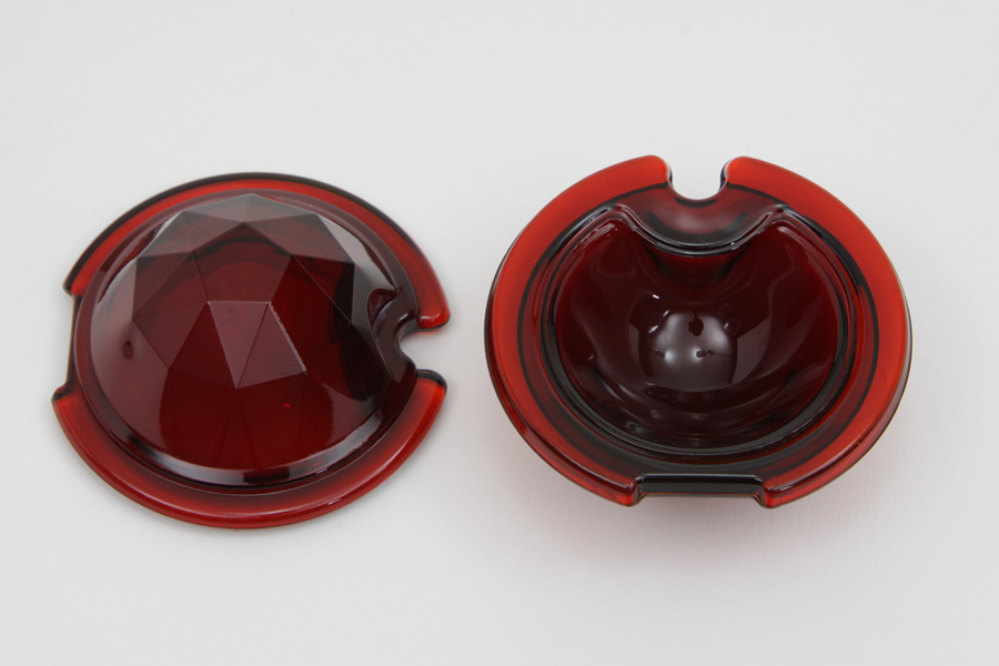 Tail Lamp Lens Set Faceted Red